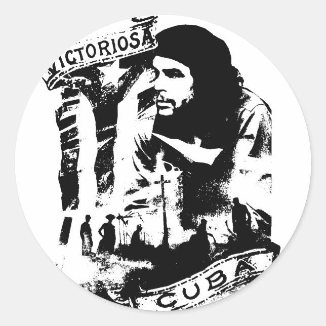 Victoriosa Cuba Classic Round Sticker (Front)