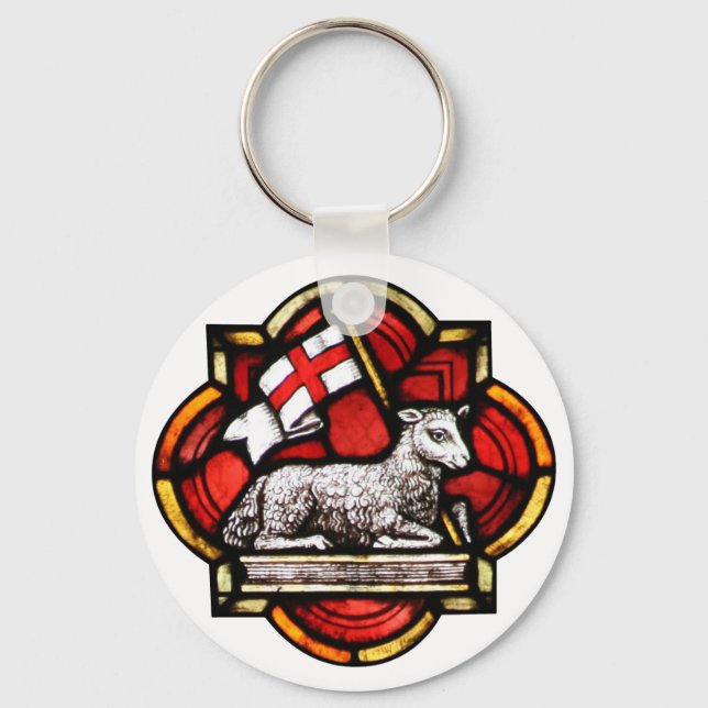 Victorious Lamb Key Ring (Front)