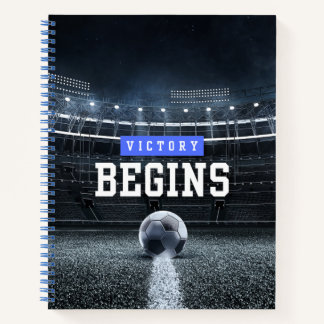 Victory Begins Here - Motivational Notebook