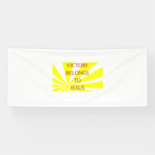 victory belongs to Jesus Banner