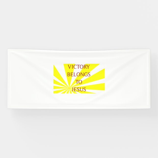 victory belongs to Jesus Banner (Horizontal)
