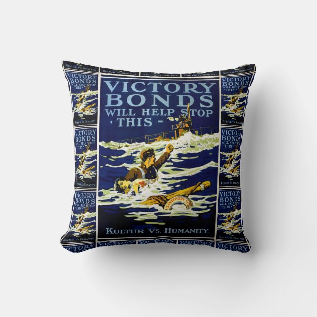 Victory Bonds Will Help Stop This Cushion (Front)