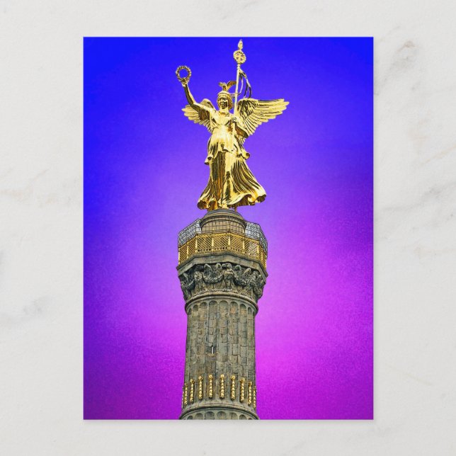 Victory Column (siegessaule),Berlin, Art Sky Postcard (Front)