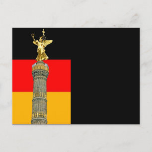 Victory Column (siegessaule),Berlin, German Flag Postcard