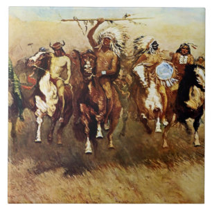 “Victory Dance” Western Art by Frederic Remington Ceramic Tile