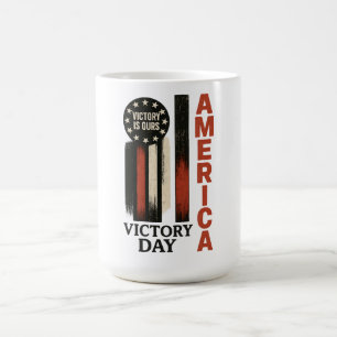 Victory Day Patriotic Distressed USA Art Coffee Mug