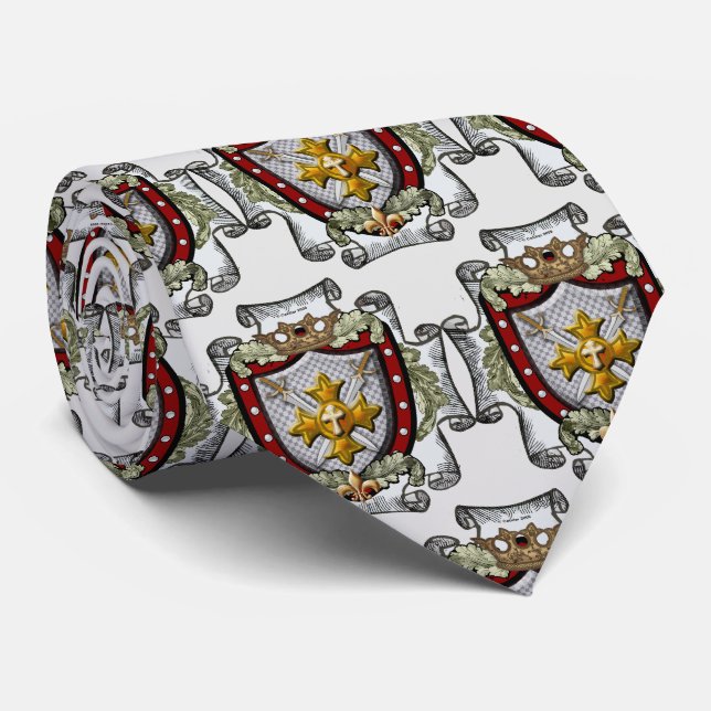 Victory Family Crest Shield  Tie (Rolled)