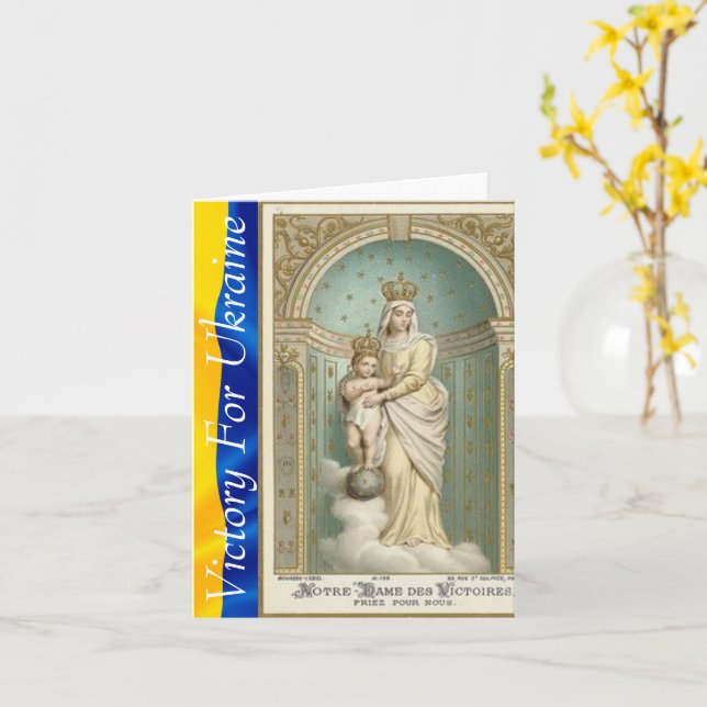 Victory For Ukraine  Card (Yellow Flower)