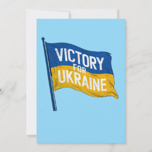 Victory for Ukraine Flag, Pro-Ukraine Patriot Art Holiday Card