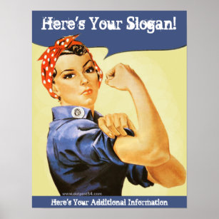 Victory Girl Rosie Riveter Custom Poster