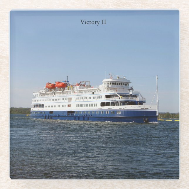 Victory II glass coaster (Front)