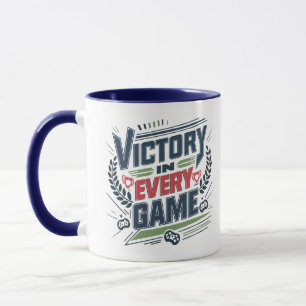 Victory in every game, gamer mug