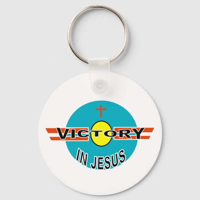 Victory in Jesus Keychain (Front)