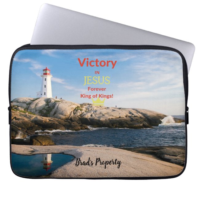 Victory In Jesus Laptop Sleeve (Front)
