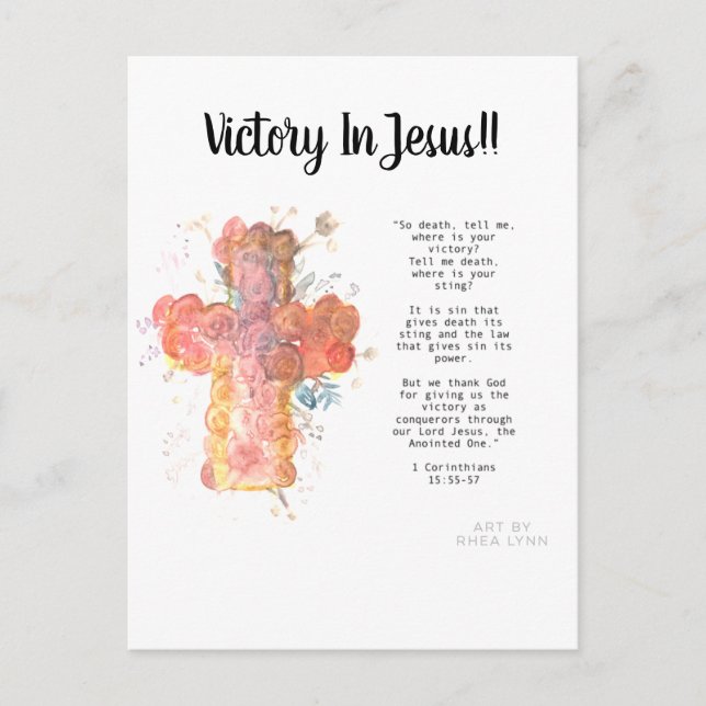 Victory in Jesus Postcard (Front)