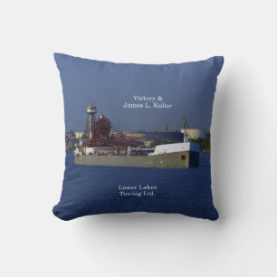 Victory & James L. Kuber square pillow