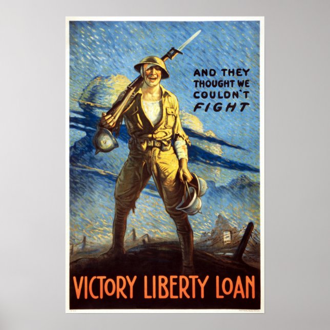 Victory Liberty Loan America World War Propaganda Poster (Front)