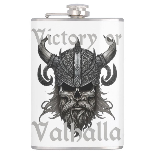 Victory or Valhalla Hip Flask (Front)