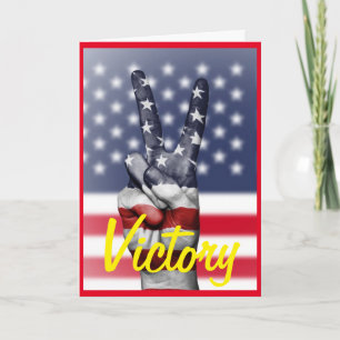 Victory, Patriotic, U.S.A. Folded Greeting Card