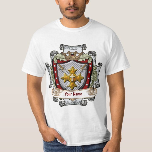 Victory Shield  Surname  t-shirt (Front)