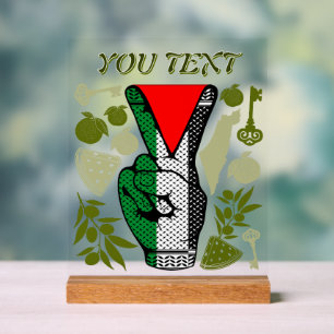 Victory Sign Hand Resistance Red Triangle Symbol