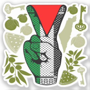 Victory Sign Hand Resistance Red Triangle Symbol