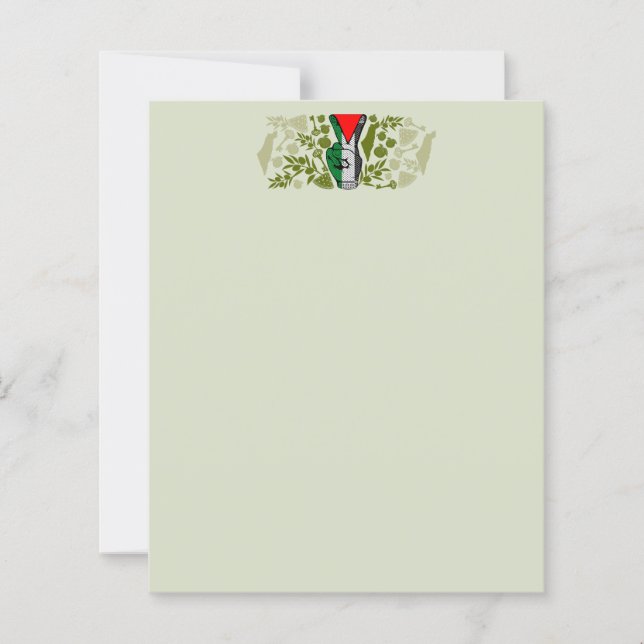 Victory Sign Hand Resistance Red Triangle Symbol (Front)