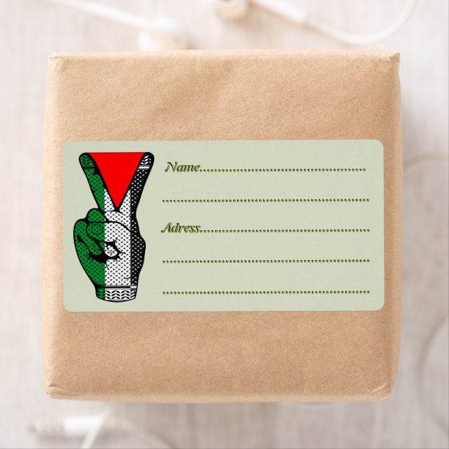 Victory Sign Hand Resistance Red Triangle Symbol (Insitu)