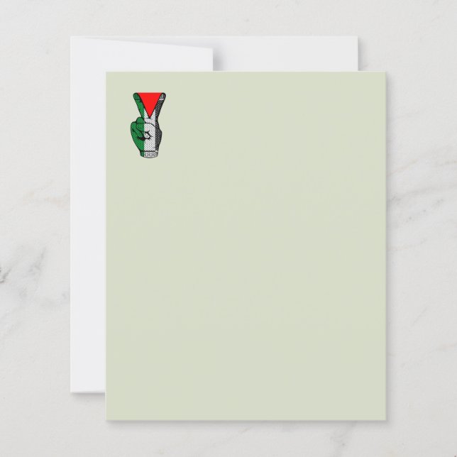 Victory Sign Hand Resistance Red Triangle Symbol (Front)