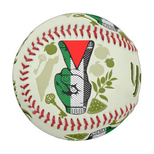 Victory Sign Hand Resistance Red Triangle Symbol Baseball