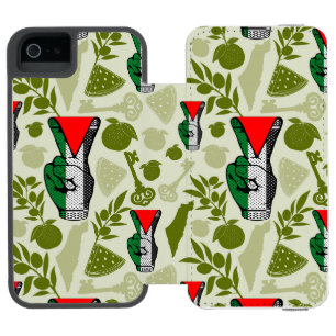Victory Sign Hand Resistance Red Triangle Symbol Incipio Watson™ iPhone 5 Wallet Case