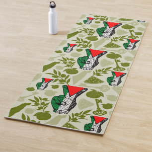 Victory Sign Hand Resistance Red Triangle Symbol Yoga Mat