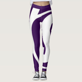 Victory Stride Leggings In white and Purple 