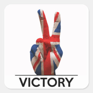 victory symbol hand united kingdom british text square sticker