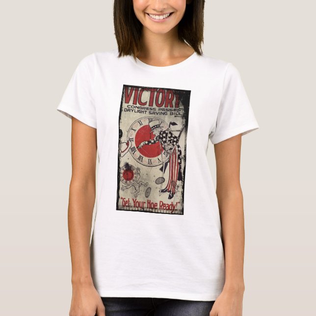 Victory Through Daylight Savings Time WWII T-Shirt (Front)