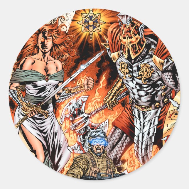 Victory Through Intelligence by Al Rio Classic Round Sticker (Front)