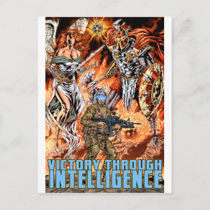 Victory Through Intelligence by Al Rio Postcard