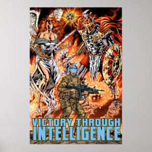 Victory Through Intelligence by Al Rio Poster
