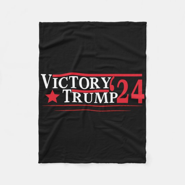 Victory Trump 2025 - Trump President 2025 - Trump  Fleece Blanket (Front)