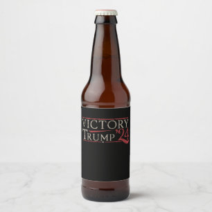 Victory Trump 24 Republican President 47 USA Beer Bottle Label