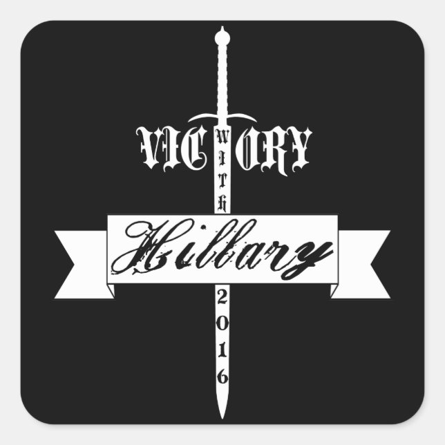 Victory with Hillary - 2016 Square Sticker (Front)