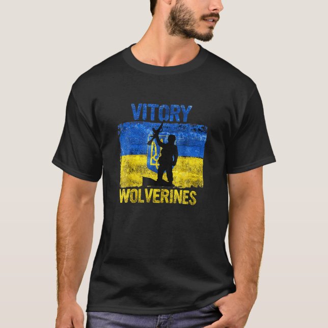 Victory Wolverines Ukraine T-Shirt (Front)