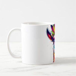 Vicuña Spirit: Feathered Headband Art Coffee Mug