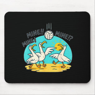 Vida Vibe Volleyball Funny Beach Seagulls Mouse Pad