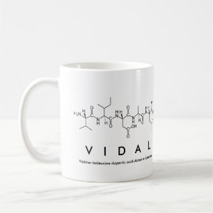 Vidal peptide name mug