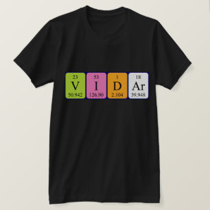 Vidar periodic table name shirt