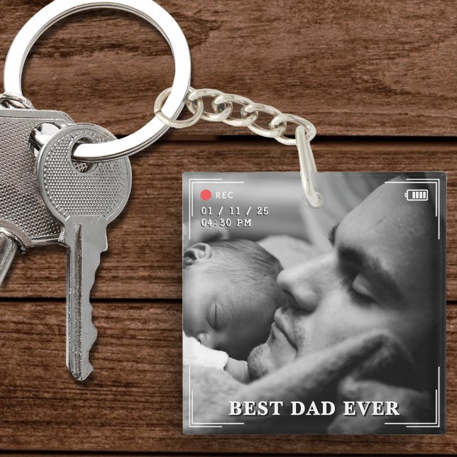 Video Camera Photo Best Dad Ever Key Ring (Creator Uploaded)