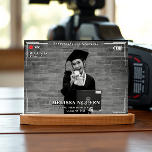 Video Camera Photo Graduation Announcement