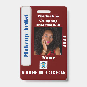 VIdeo Crew Badge ID Badge