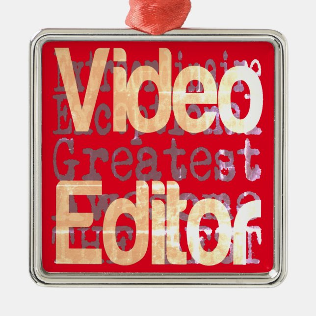Video Editor Extraordinaire Metal Ornament (Front)